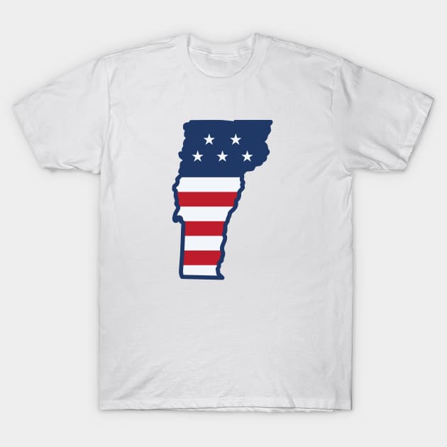 Stars and Stripes Vermont T-Shirt by SLAG_Creative
